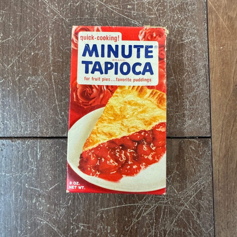 Vintage Minute Tapioca Box General Foods Kitchen Decor Empty Box